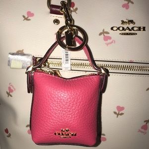 Cutest Bag Charm Keychain Coach Fuchsia 🌺
